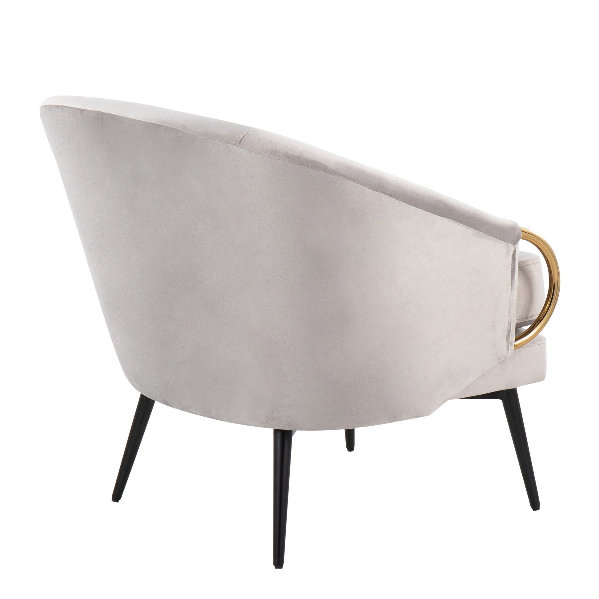 Claire - Contemporary / Glam Chair - Black / Silver Lumi Source