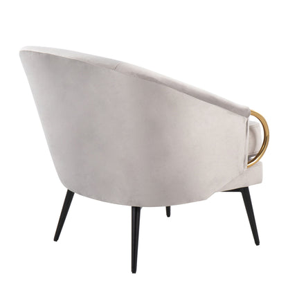Claire - Contemporary / Glam Chair - Black / Silver Lumi Source