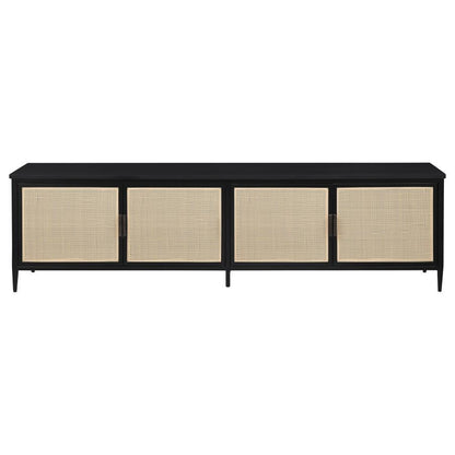 Amherst - 78" 4-Door Metal TV Stand Media Console - Black Coaster Fine Furniture