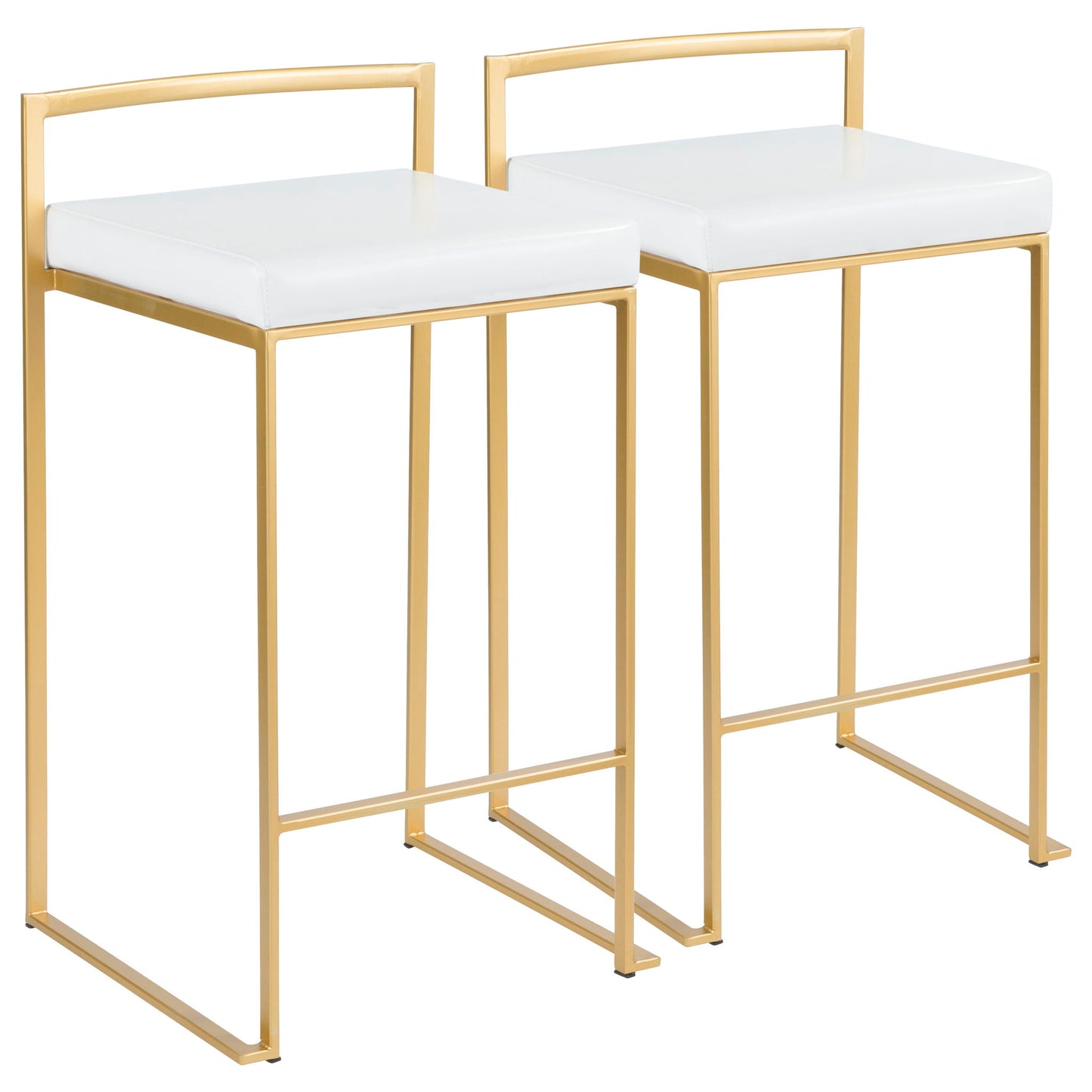Fuji - Contemporary / Glam Design Counter Stool (Set of 2) Lumi Source