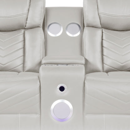 Challenger - LED Power Recliner Loveseat Matrix Furniture Group