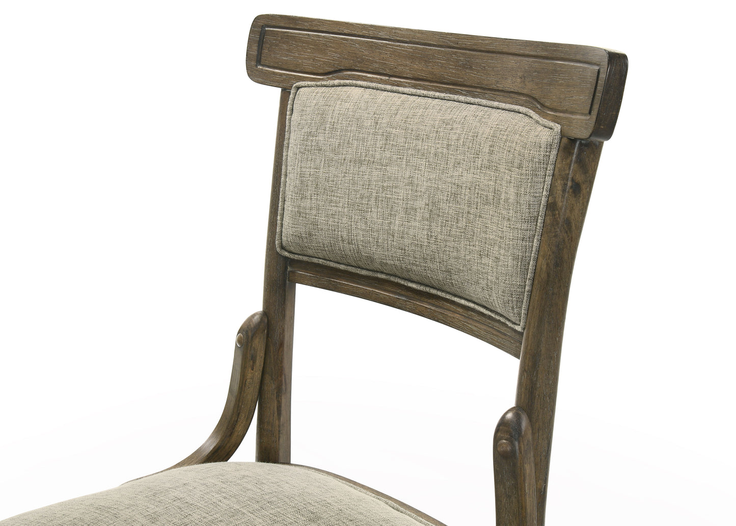 Bistro - Wide Contemporary Fabric Dining Chair With Cushion (Set of 2) - Vintage Walnut