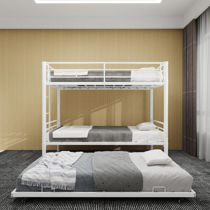 Bunk Bed For Kids, Convertible Frame With Ladders & Guardrail Home Essentials