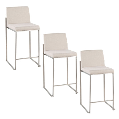 Fuji - Contemporary High Back Counter Stool, Functional Design Lumi Source