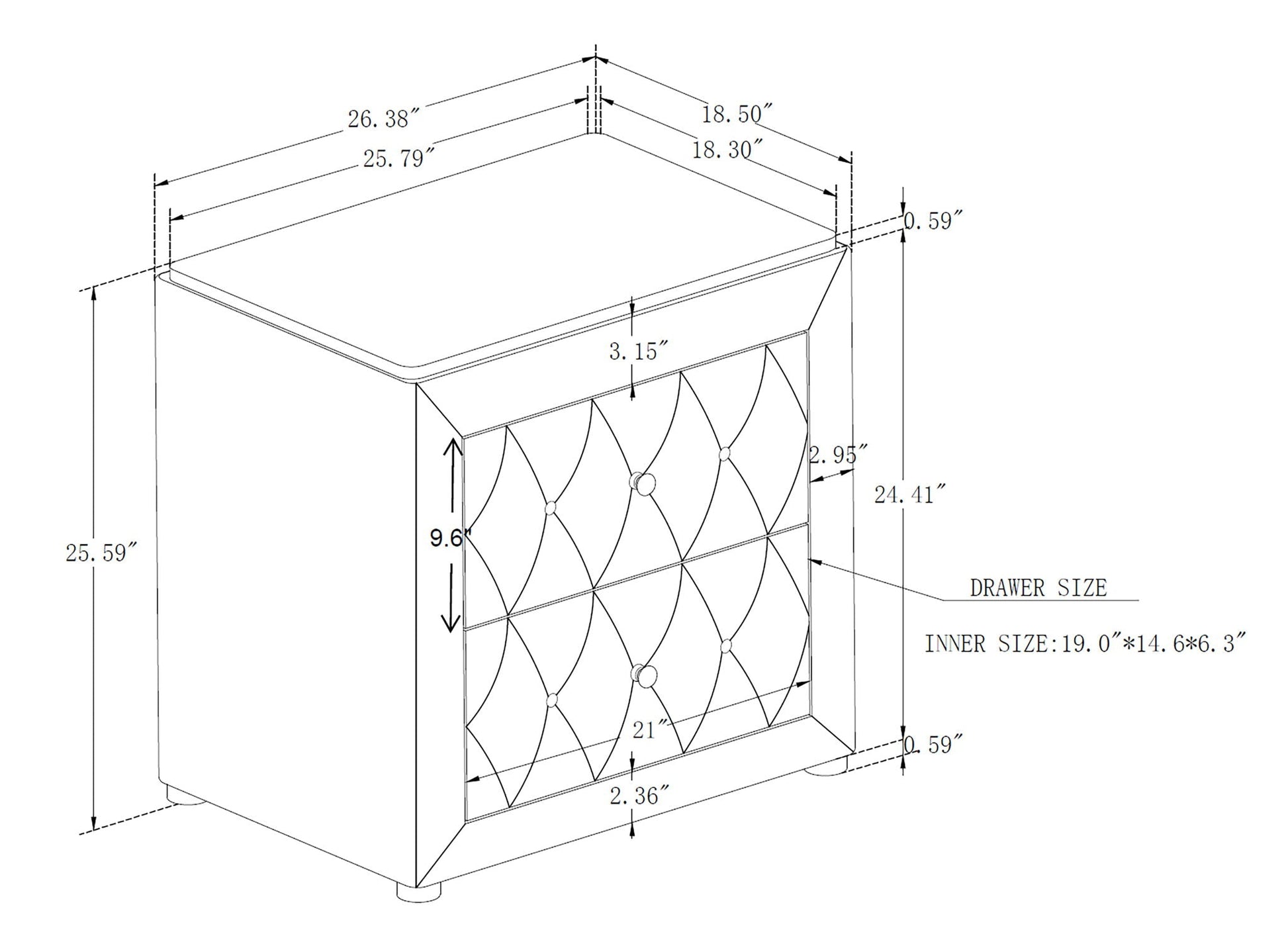 Annabelle - Nightstand Crown Mark