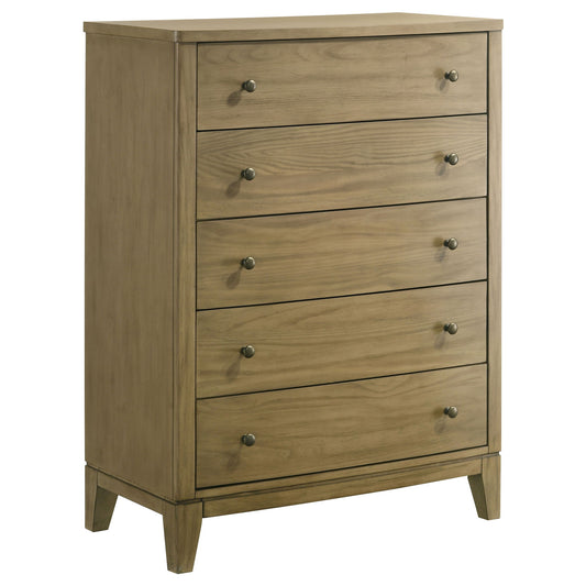 Menlo - 5 Drawer Bedroom Chest Of Drawers - Natural Furniture Max