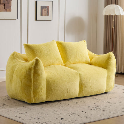Giant Bean Bag Couch, Ultra Soft Fluffy Loveseat For Living Room Home Essentials