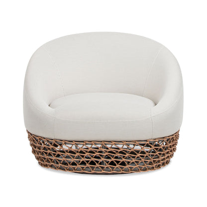 Willow - Upholstered Patio Deep Seating Armchair, Wicker Frame Jennifer Taylor Home