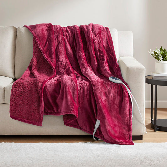 Heated Microlight to Berber - Throw - Red Beautyrest