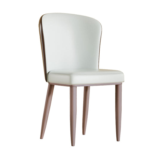 Dining Chair With Carbon Steel Legs, Comfortable Seating, (Set of 2) - White Home Essentials