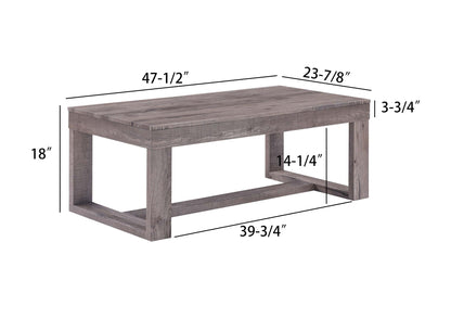 Knott - Table Set (Coffee & 2 End Tables) - Light Brown Crown Mark