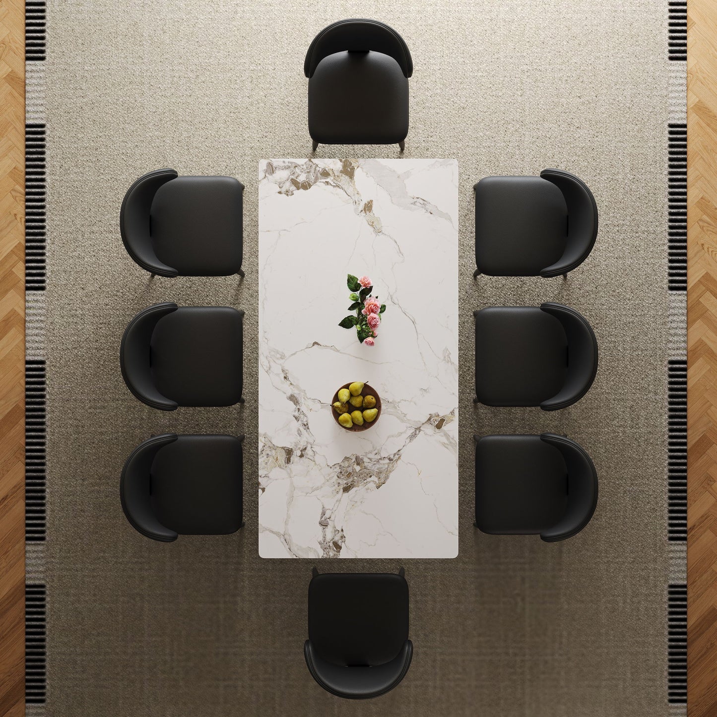 Modern Rectangular Dining Table For 6 With Chairs Home Essentials