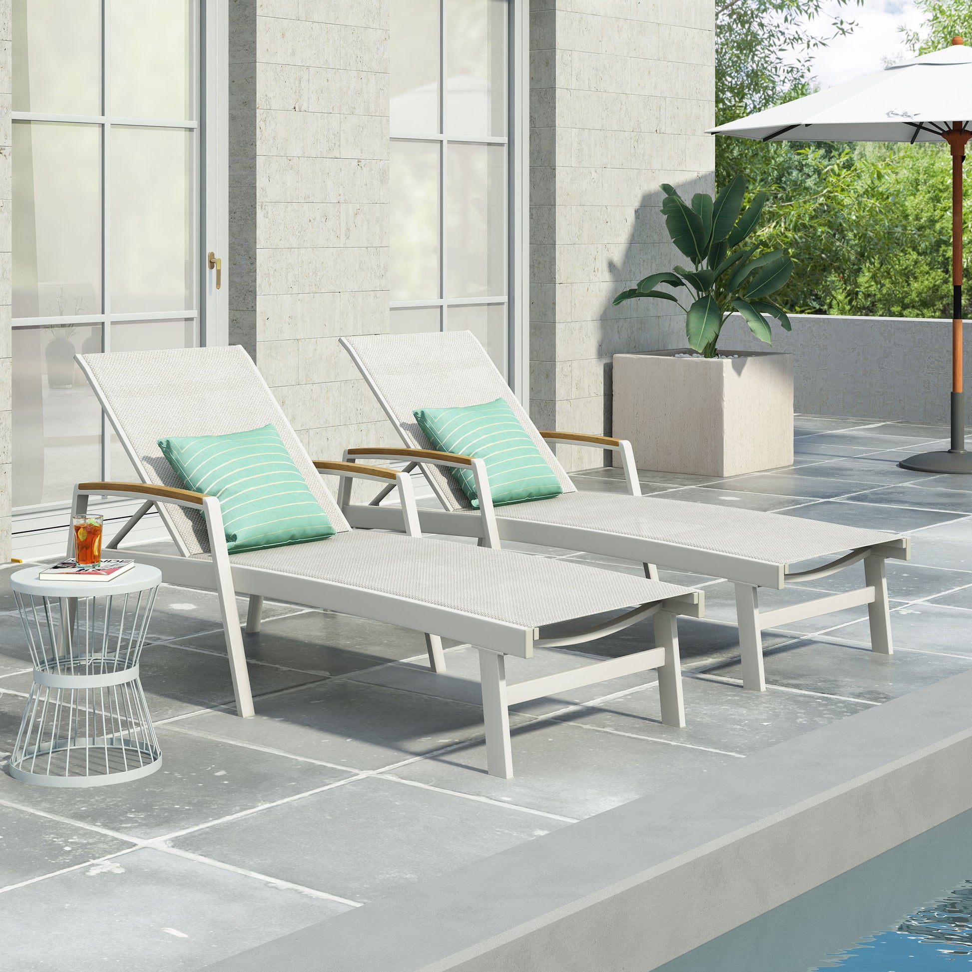Oxton - Chaise Lounge Stylish Outdoor Seating Noble House