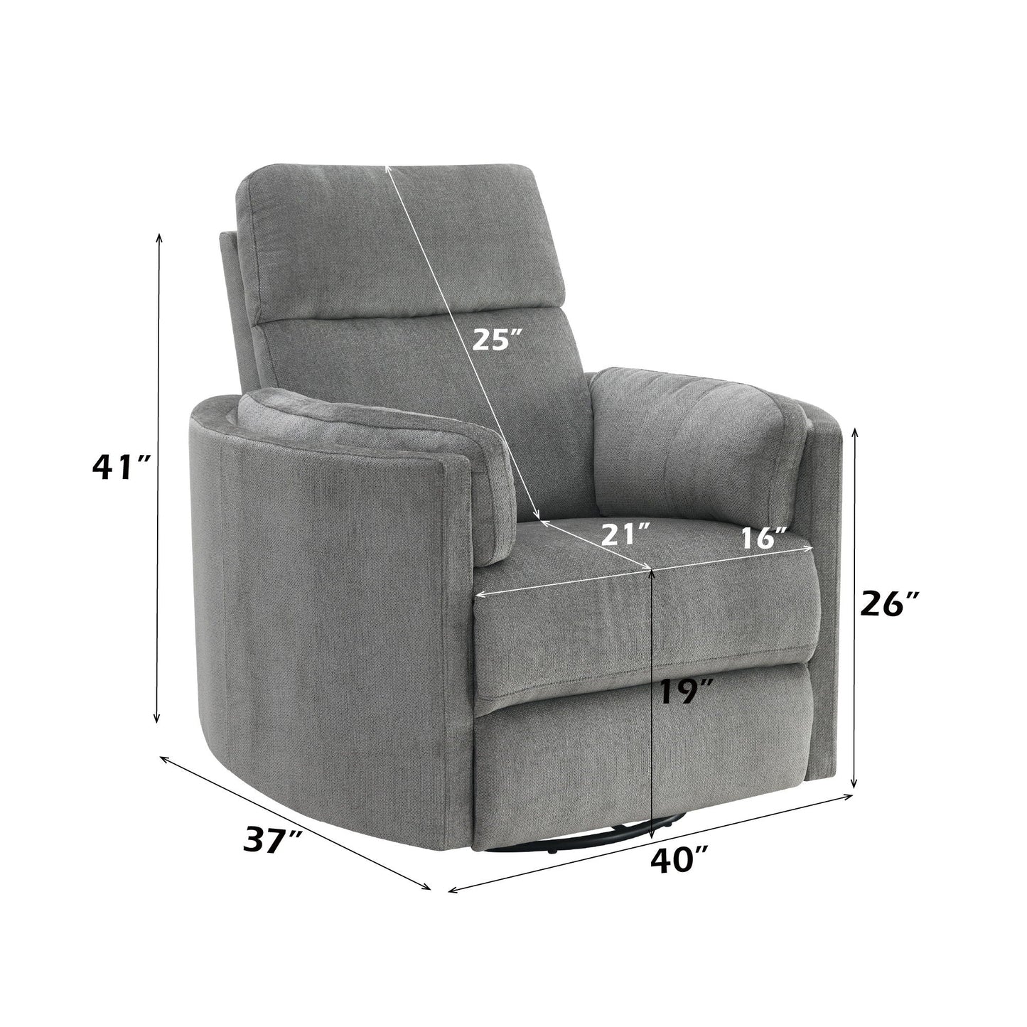 Sagen - Glider Recliner With Swivel Acme