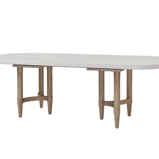 Triad - Double Pedestal Dining Table With Leaf - Sand Bernards Furniture