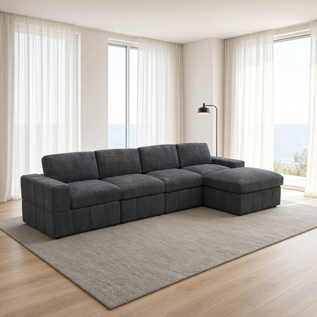 Modular Sectional Sofa, Reversible Set Home Essentials