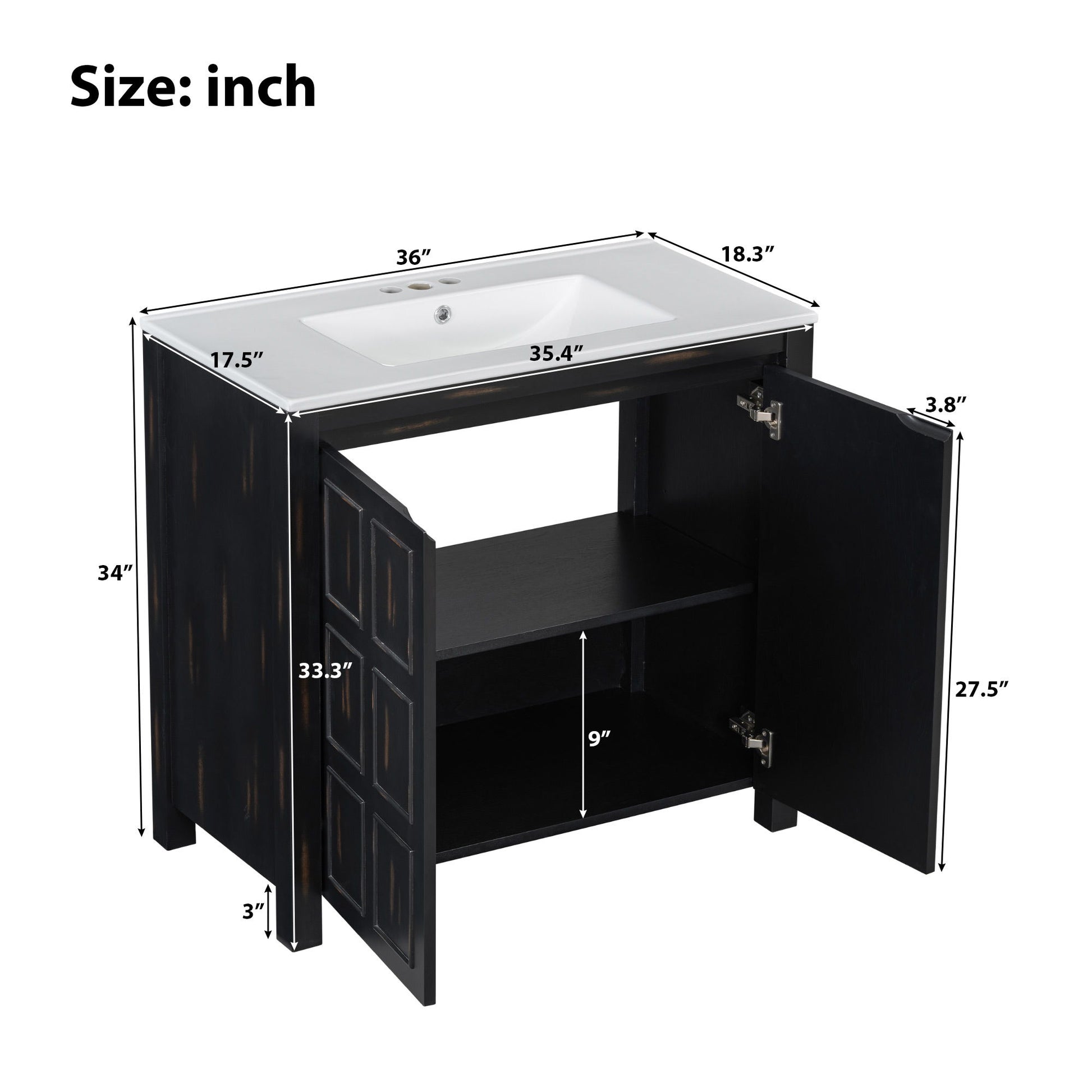 Bathroom Vanity Organizer With Sink, Combo Cabinet Set, Bathroom Storage Cabinet Hearth and Haven