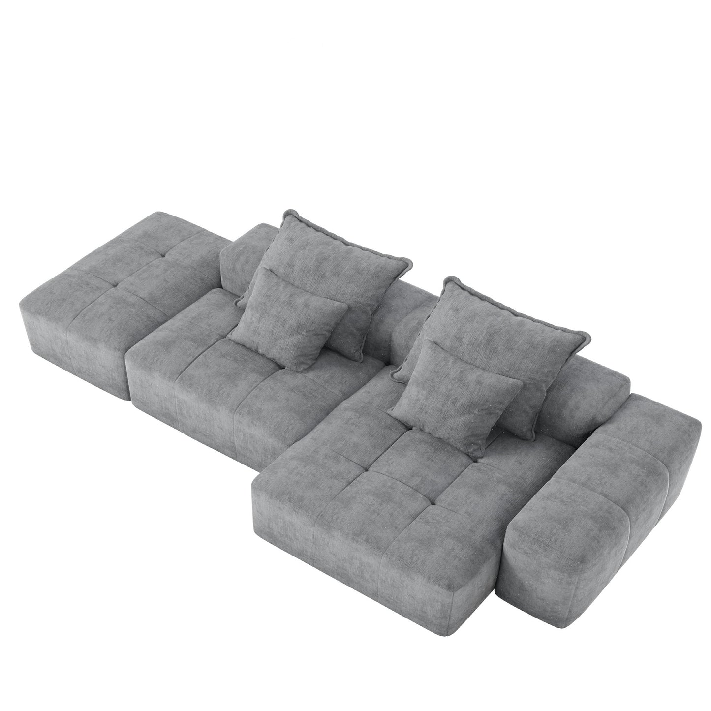 Modern Oversized Diy Combination Modular Sectional Sofa With Pillows Home Essentials