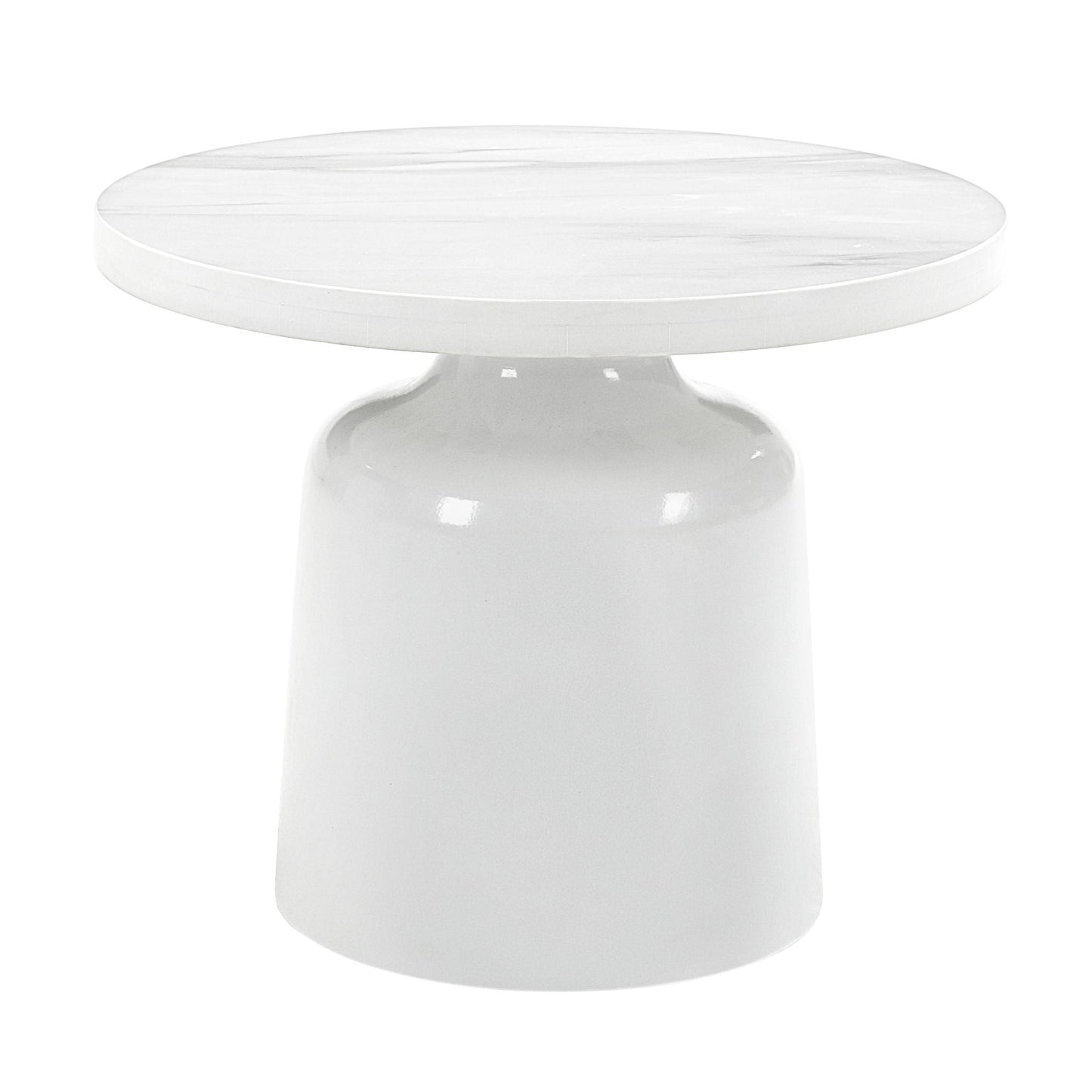 Zaid - Engineering Marble High Gloss Table Acme