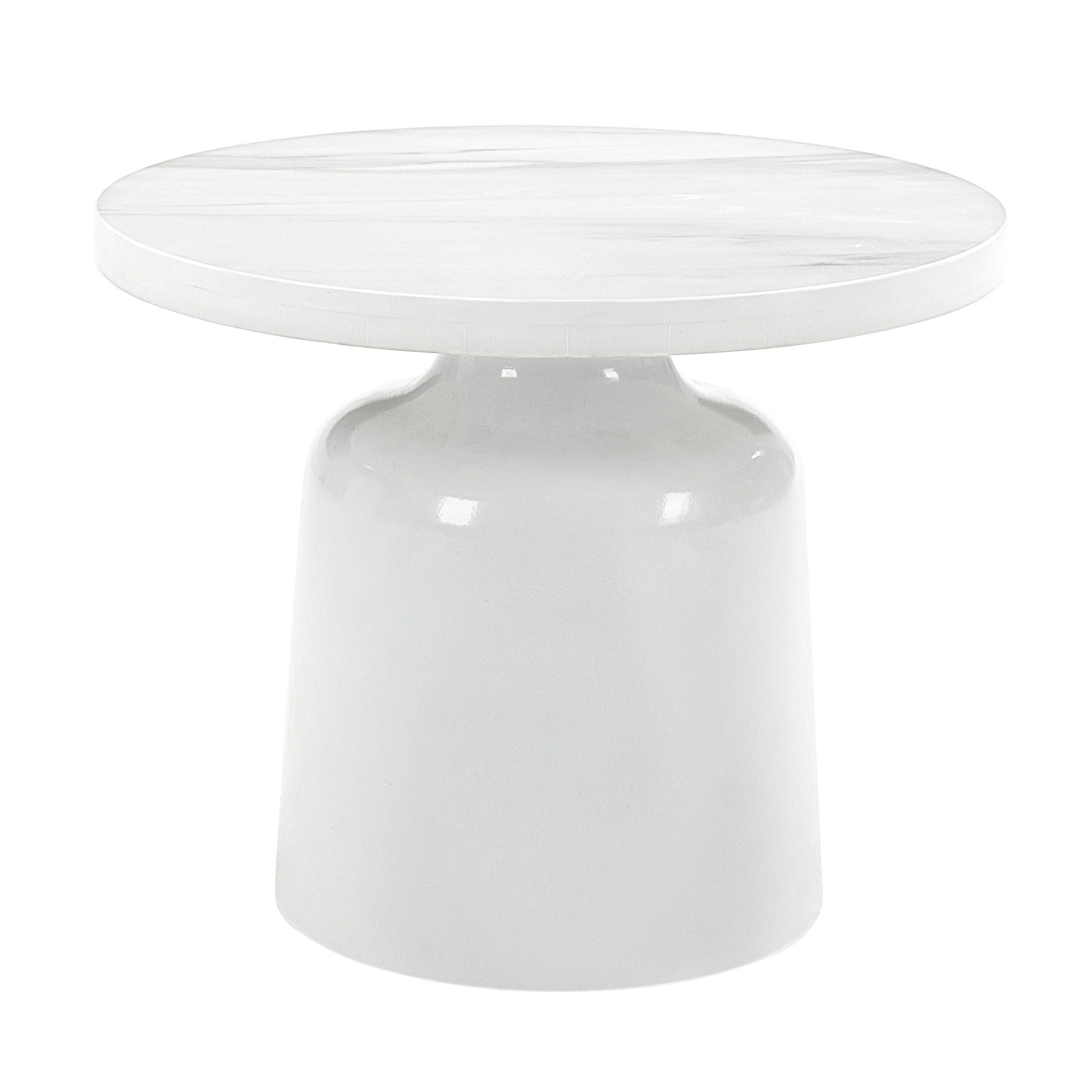 Zaid - Engineering Marble High Gloss Table Acme