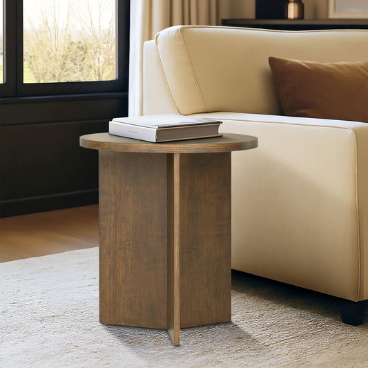 Sadie - Accent Table - Walnut Brown Martha Stewart
