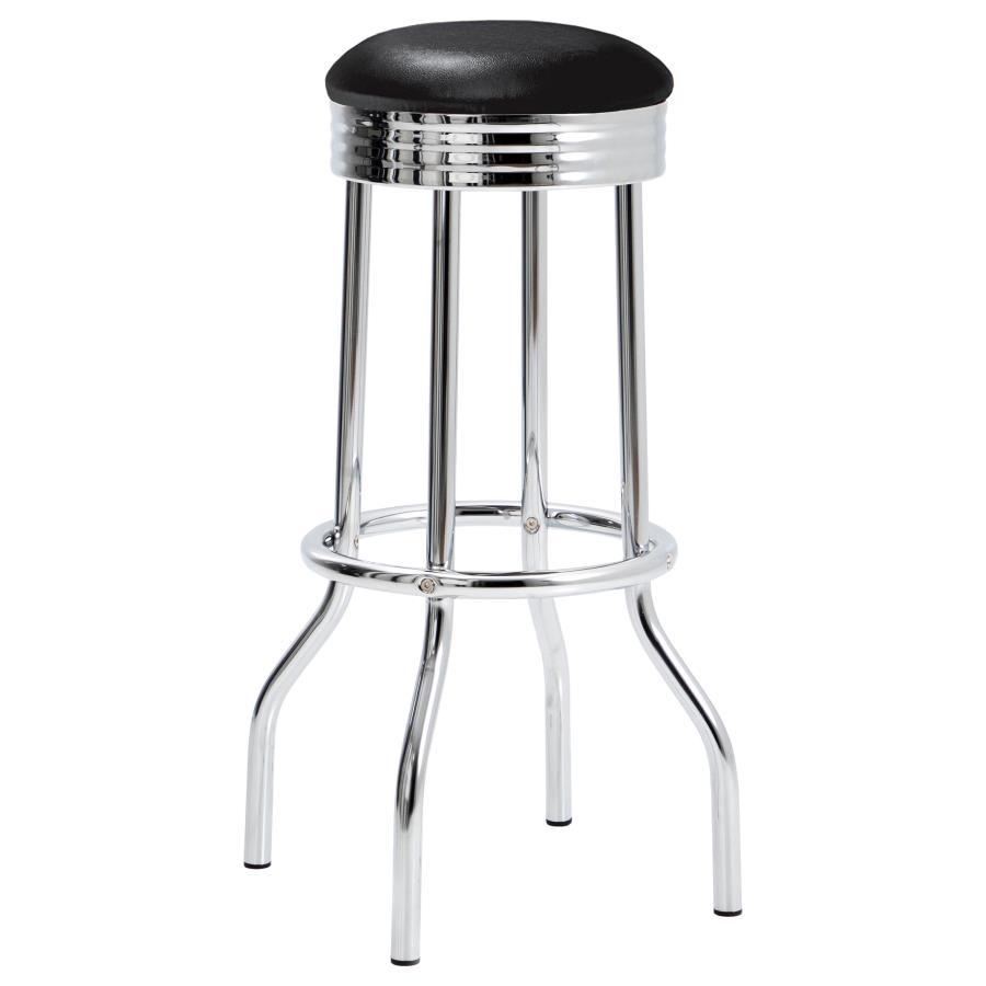 Retro - Upholstered Metal Swivel Bar Stool (Set of 2) CoasterEveryday