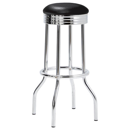 Retro - Upholstered Metal Swivel Bar Stool (Set of 2) CoasterEveryday