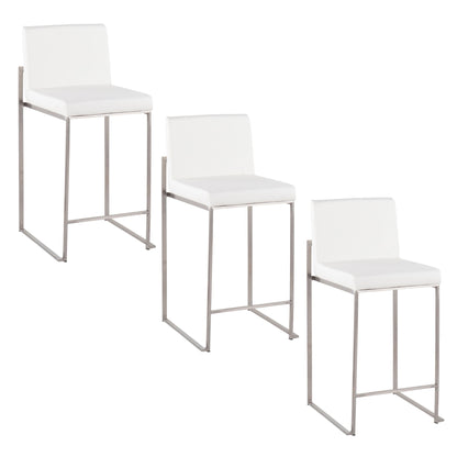 Fuji - Contemporary High Back Counter Stool, Functional Design Lumi Source