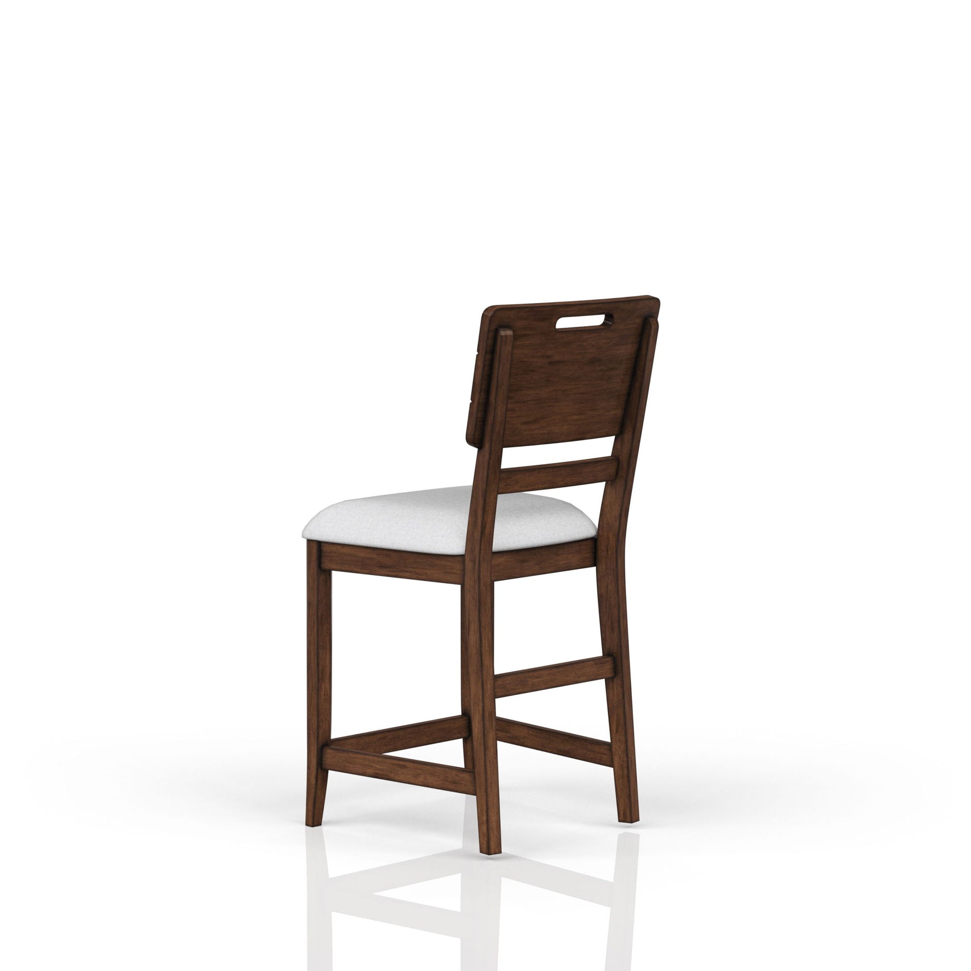 Casual Counter Stool Contrasting Upholstered Seat (Set of 2) - Brown Bernards Furniture