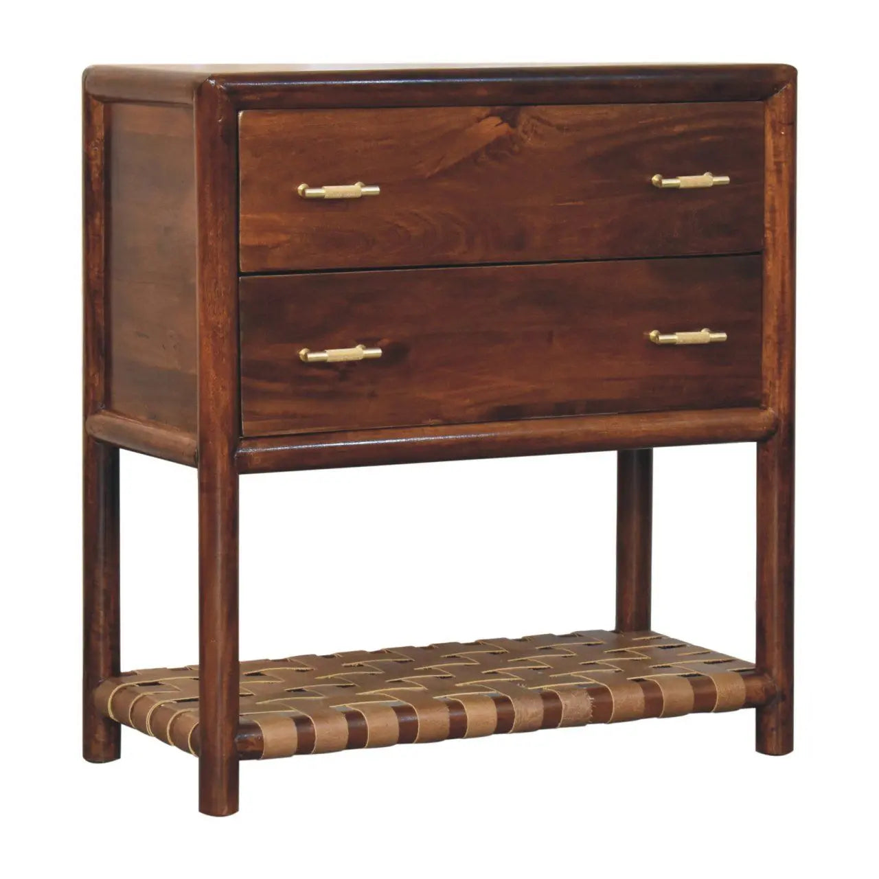 Regency - Woven 2 Drawer Nightstand - Brown Artisan Furniture