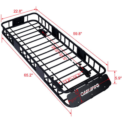 Motoring Rooftop Cargo Carrier Basket Steel, Universal Fit Roof Rack Daily Nest