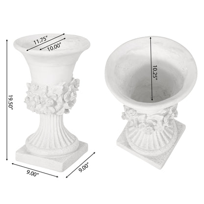 Garden Durable Urn Planter - Antique White Noble House