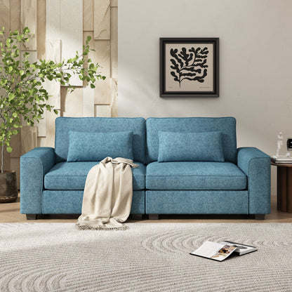 Modern Fabric Sofa With Cushions, Sleek Arm Design Noble House