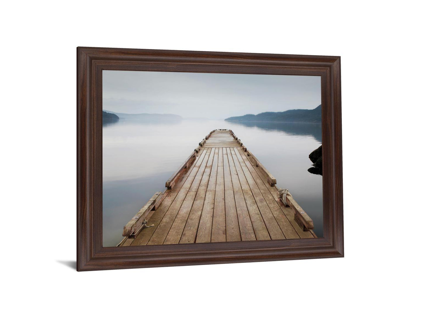 Misty Dockway - 28" x 34" Framed Wall Art Classy Art