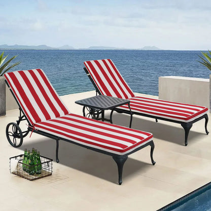 2 Pieces Set Outdoor Lounge Chair Cushion Replacement Patio Furniture Seat Home Essentials