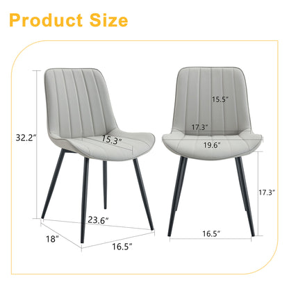 Modern Style Extended Seat Cushion Dining Chair Set Home Essentials