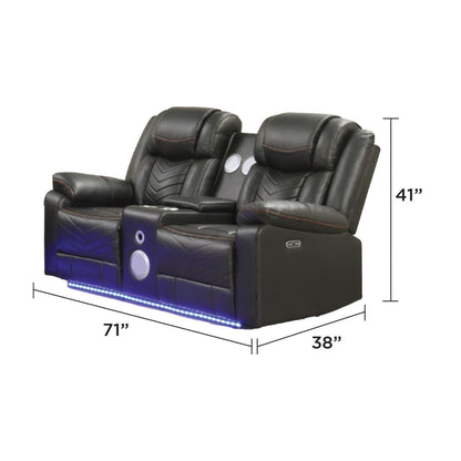 Challenger - LED Power Recliner Loveseat Matrix Furniture Group