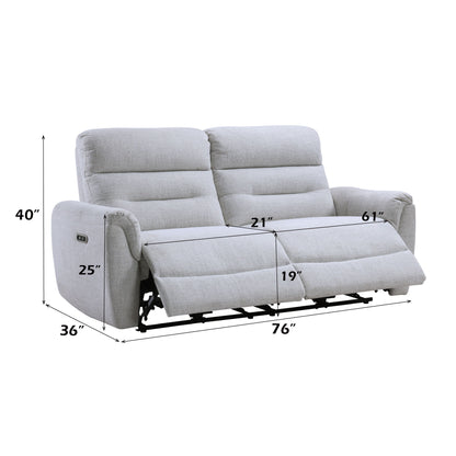 Eastre - Power Motion Sofa With USB Port - Gray Acme