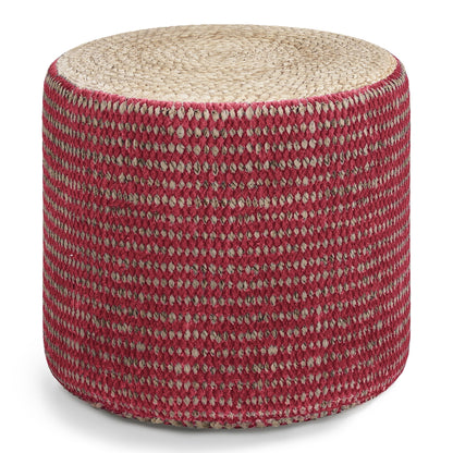 Larissa - Handcrafted Round Braided Pouf Simpli-Home