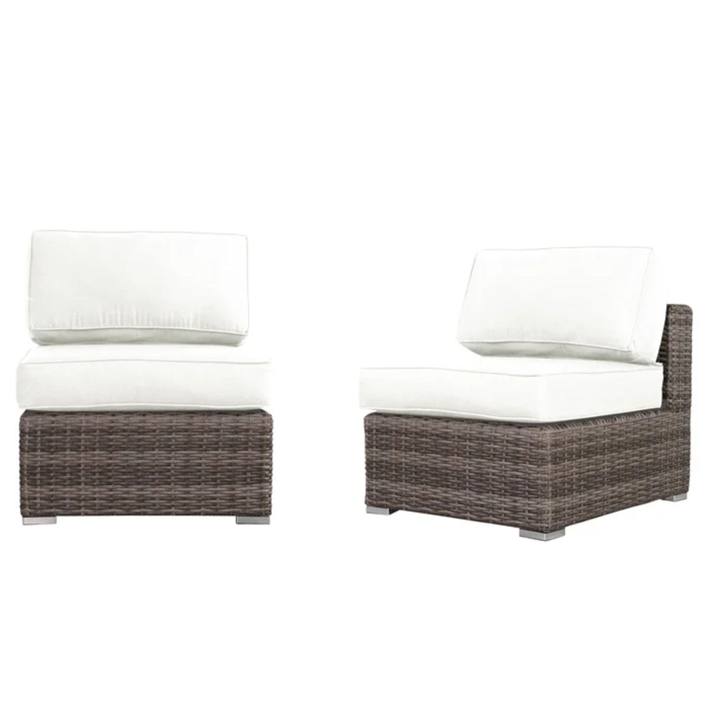 Armless Patio Chair With Cushions LSI Patio Furniture
