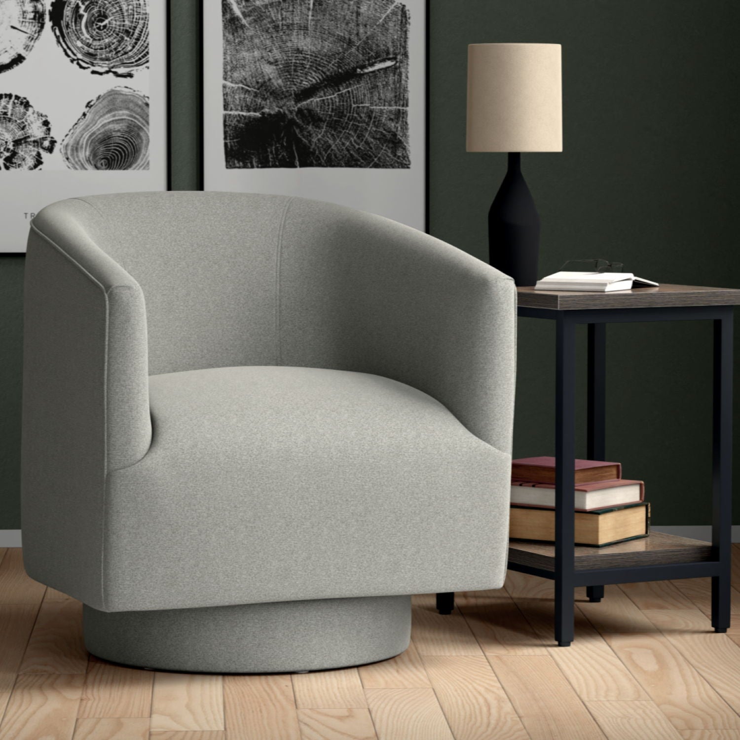 Accent Chair With Swivel Function Emerald Home