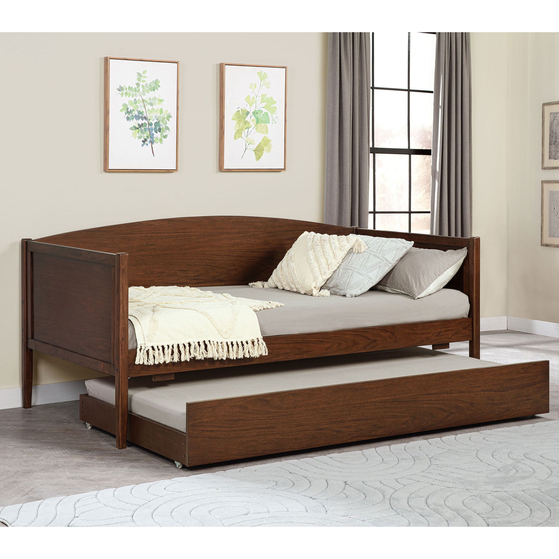 Fallbrook - Twin Daybed With Trundle - Walnut Furniture Max