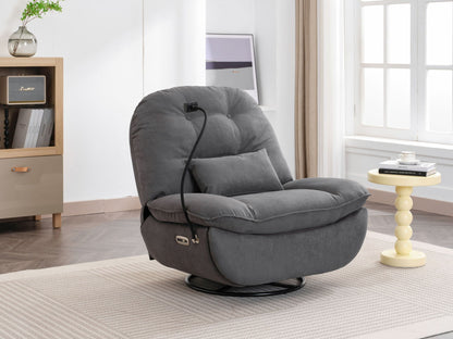 Power Recliner Swivel Glider USB Charger With Bluetooth Music Player, Sleep, Working, Game And Leisure Home Essentials