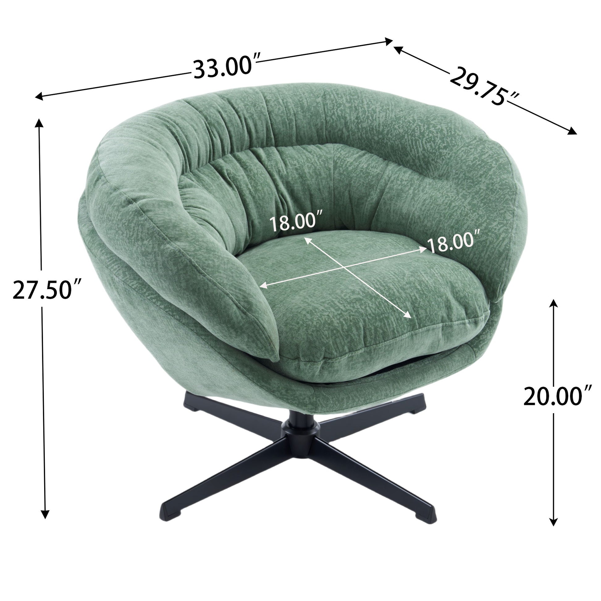 Modern Chenille Office Chair With 360 Degree Swivel Noble House