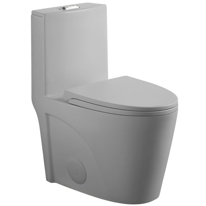 1 Piece Toilet With Tornado Flush, Dual Flush, And ADA Height Comfort Chair Daily Nest