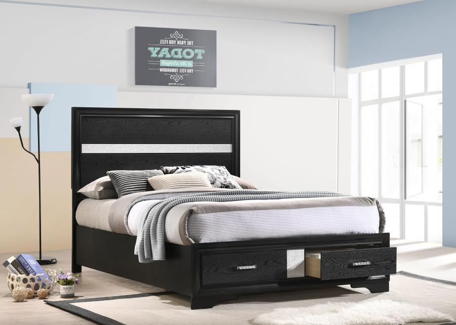 Miranda - Wood Storage Panel Bed CoasterEveryday