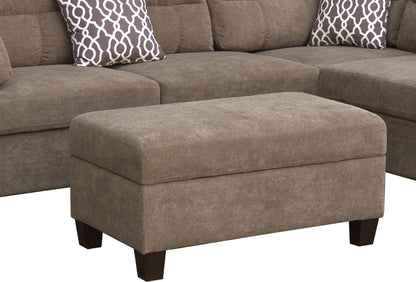 Diego - Fabric Sectional Sofa With Right Facing Chaise, Storage Ottoman, And 2 Accent Pillows Lilola Home