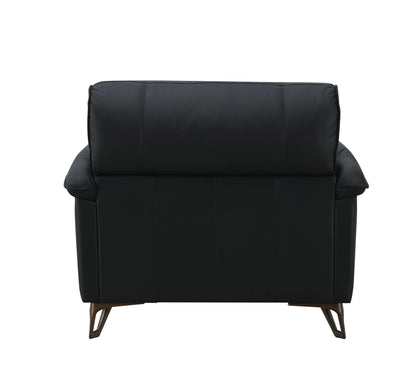 Eilene - Top Grain Leather Chair - Black Acme