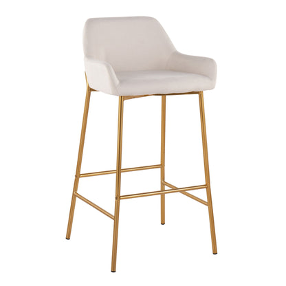 Daniella - Contemporary / Glam Fixed Height Bar Stool (Set of 2) Lumi Source