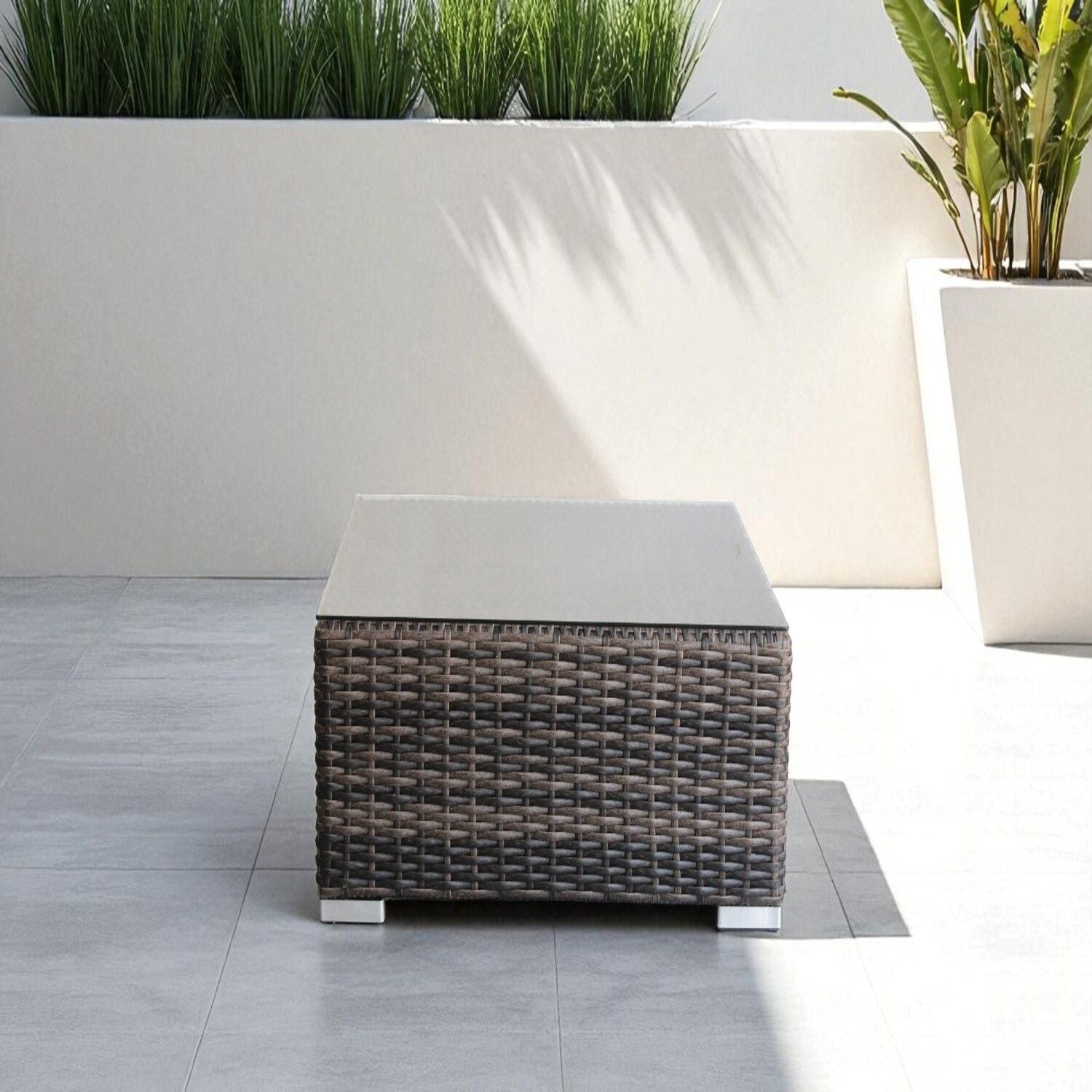 Minnesota - Outdoor Coffee Table Cube Design - Multicolor LSI Patio Furniture